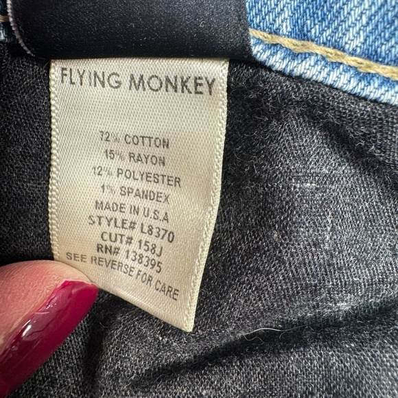 Flying Monkey Skinny Jeans Womens Size 26 Light Blue Mid Rise Distressed Stretch - Picture 7 of 14